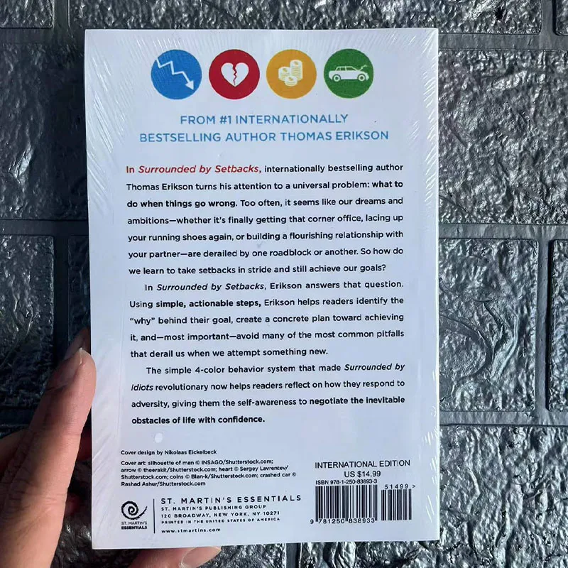 Bestseller Novel libro en inglés envuelto por los contratiempos de Thomas eridson, transformando obstáculos en éxito