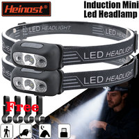 Mini Strong Light Headlamp Portable LED Sensor Industrial Headlamp USB-C Rechargeable Headlight Outdoor Camping Fishing