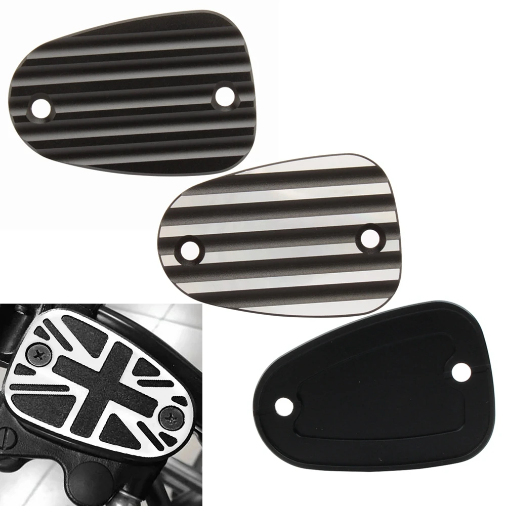 

CNC Front Brake Reservoir Master Cylinder Disc Cap Cover Protector For Triumph Bonneville T100 T120 Black America Speedmaster