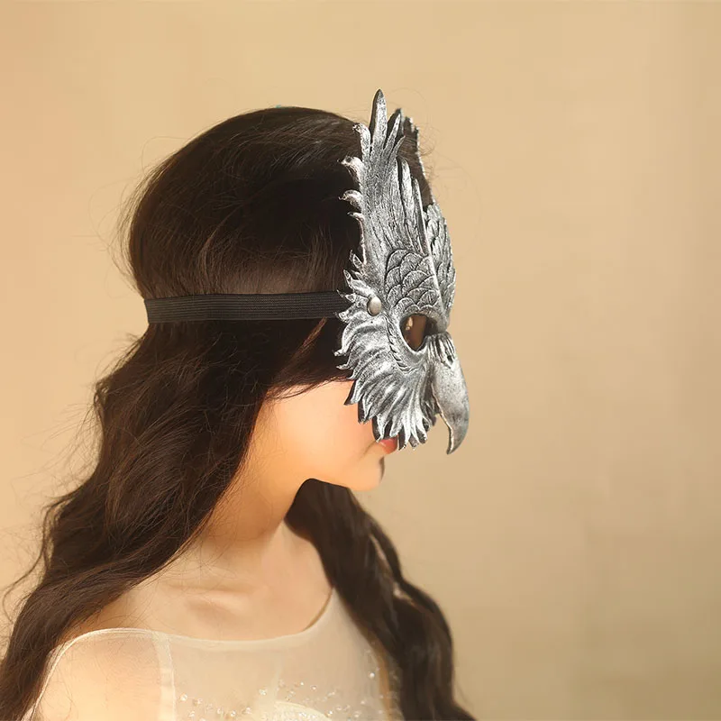 Máscara de mascarada búho águila pájaro Animal media cara máscara para mujeres hombres Halloween Cosplay disfraz bola diversión fiesta accesorios vestir Purim