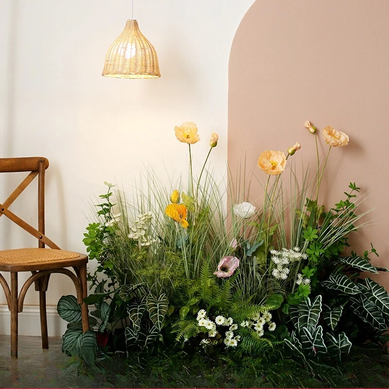 

Simulation plant flower landscaping ornament clothing store window restaurant flower photo area light luxury fake flower decorat