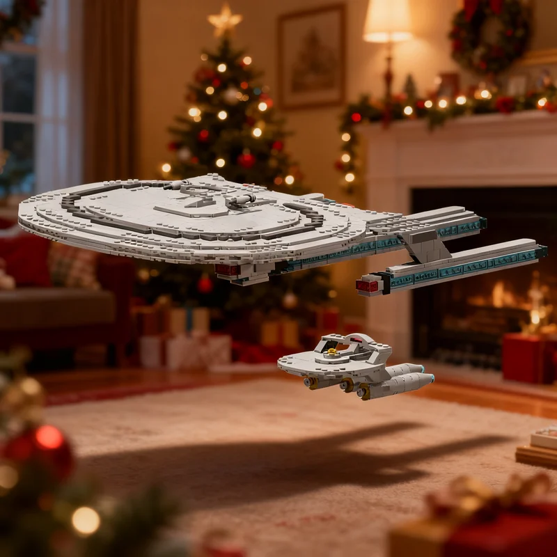 1315pcs MOC Space Aldrin-Class Starship STO Model Building Blocks Construction Christmas Gift Toys Creative Collection Brick DIY