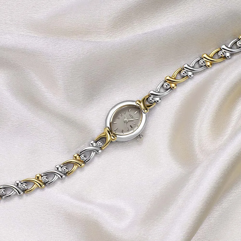 

GEDI Vintage Women's Watch Chic Chain Bracelet Luxury-inspired Style Women's Quartz Wristwatch Women's Gift