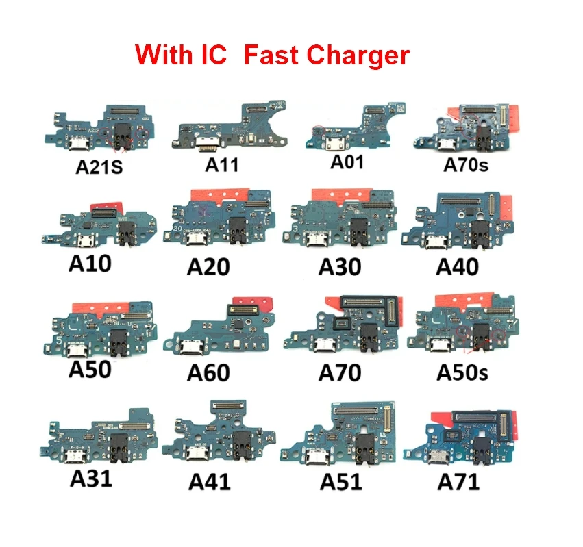 

50Pcs/Lot USB Charging Connector Charger Flex Cable Dock Port For Samsung A10 A20 A30 A40 A50 A70 A01 A02 A02S A02E A03 Core