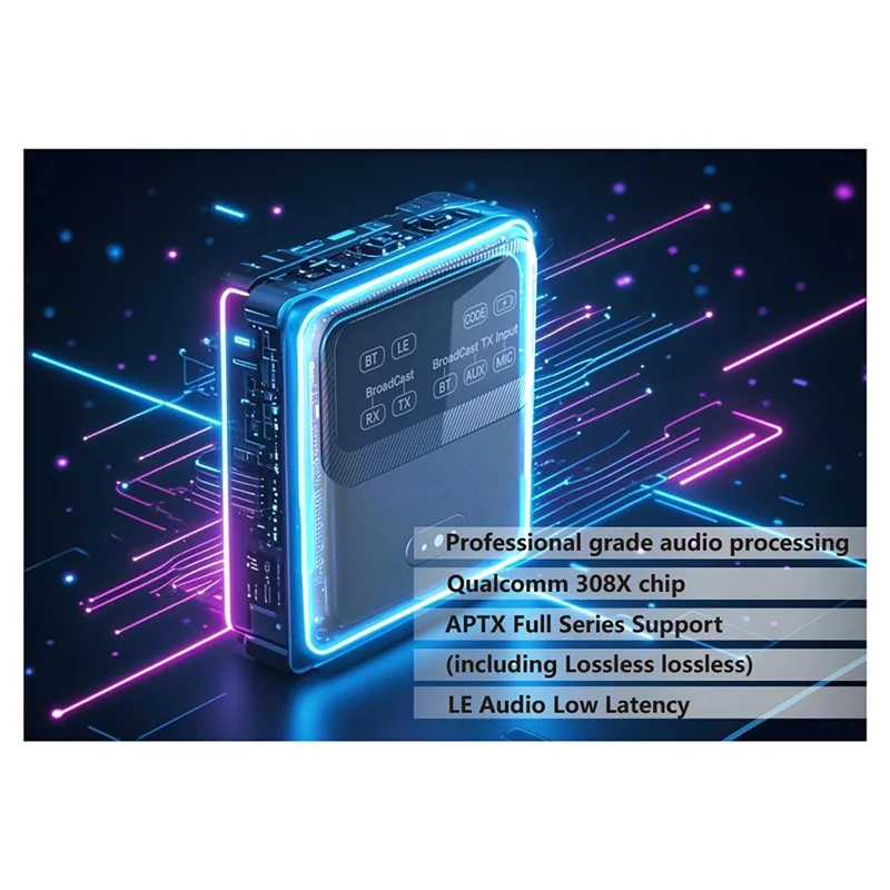 JABS-Bluetooth 5.4 جهاز إرسال استقبال الصوت محول الصوت محول الصوت موسيقى ستيريو لاسلكية مع هيئة التصنيع العسكري