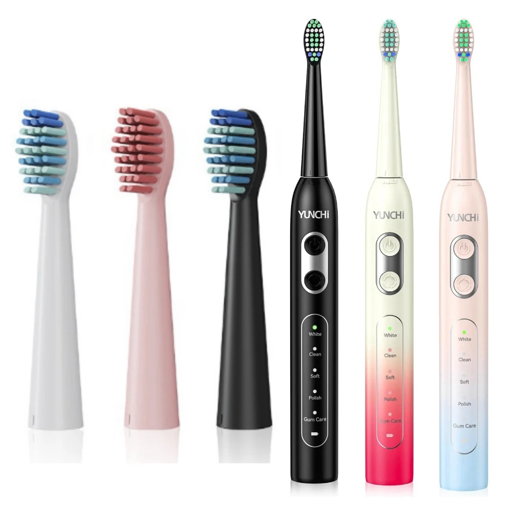 Replacement Toothbrush Heads For YUNCHI C2 Electric Toothbrush Sonic Electric Toothbrush Soft DuPont Bristles Nozzles