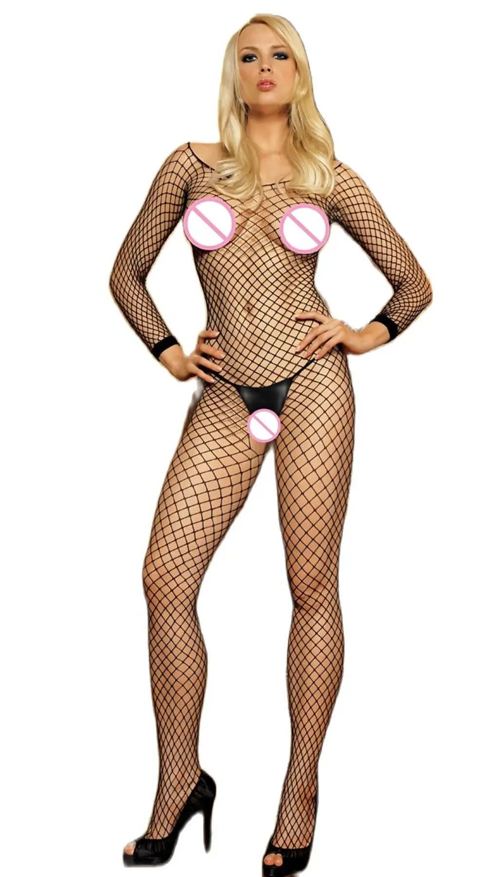 Hot Fishnet Bodystocking See Through Sexy Lingerie Woman Lace Bodysuit Fancy Underwear Erotic Clothes Porn Pajama Night Game Set