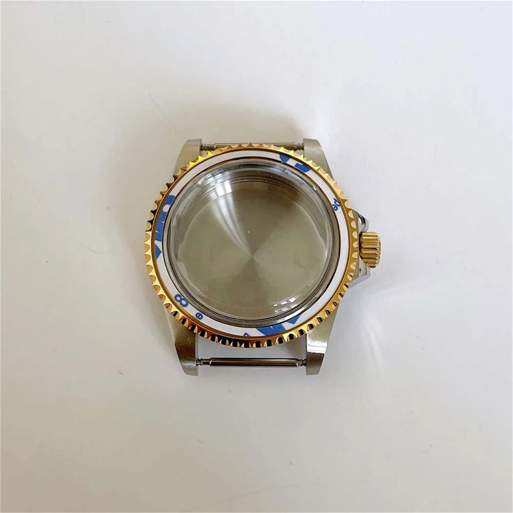 39.5mm Retro Stainless Steel Watch Case Arcylic Bubble Lenses Toothed Ring for NH35/ NH36 Mechanical Movement Watch Parts