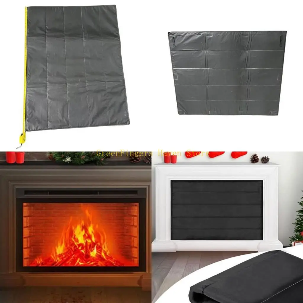 f68d-暖炉ブランケット熱損失屋内暖炉カバー隙間風を防ぎます