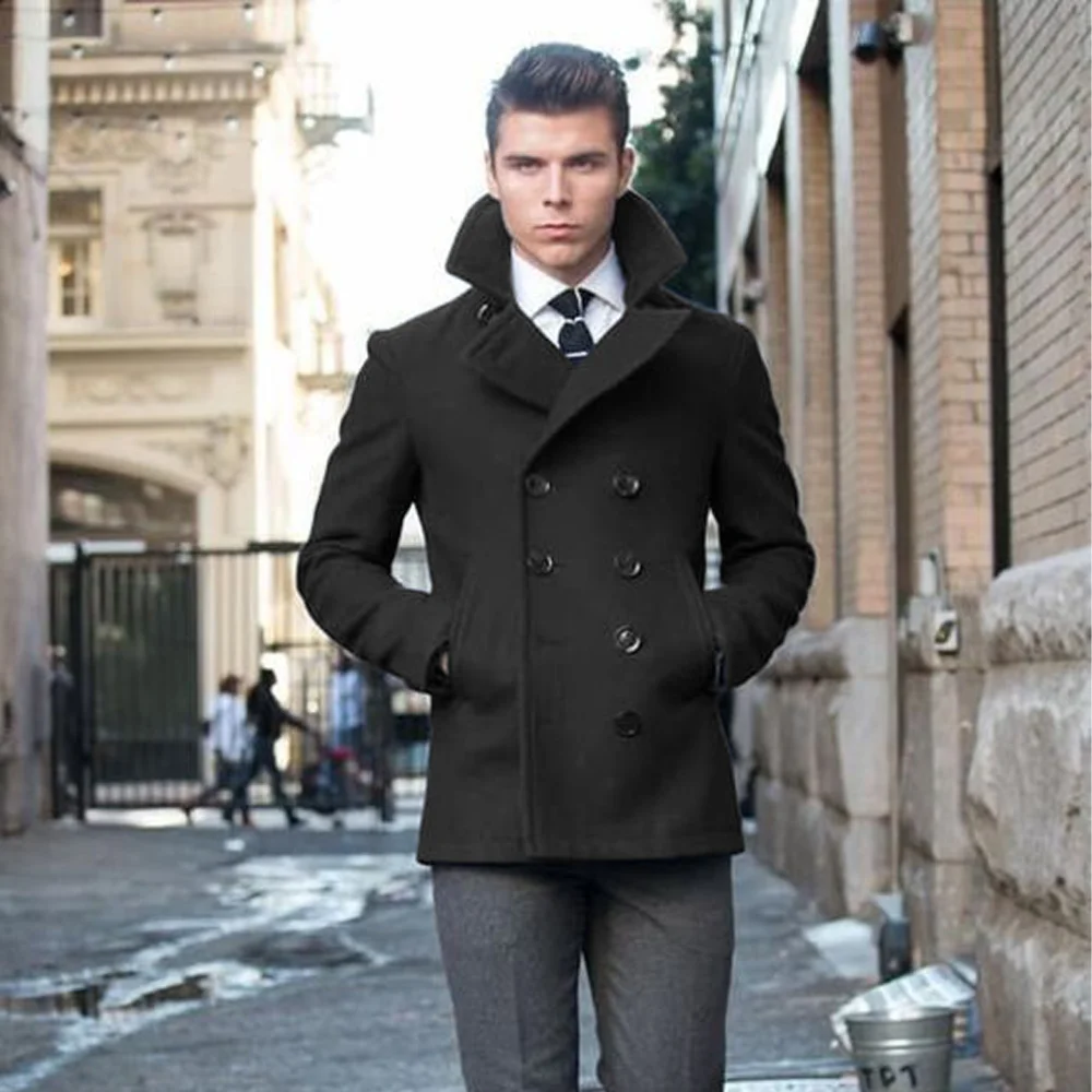 Manteau homme costume veste laine Double boutonnage costumes élégants pour hommes Blazers luxe conce