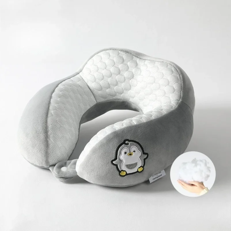 Hump U-shaped Pillow Cartoon Ice Doudou Neck Pillow Travel Portable Neck Pillow Office Nap Pillow Cervical Spine Pillow