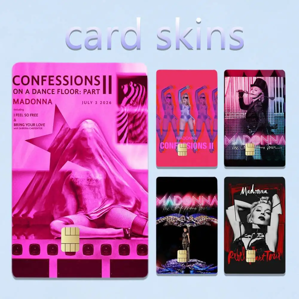M-Madonna THE C-CONFESSIONS TOUR 4pcs 1Set Card Stickers Small Waterproof Chip 4PCS Card Sticker Anti-Scratch