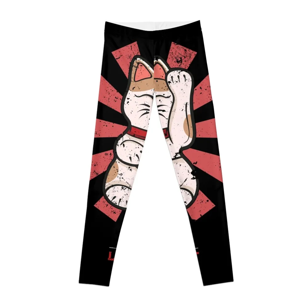 

Lucky Cat Retro Japanese Leggings Women's trousers Sports pants for workout shorts Female legging pants Womens Leggings