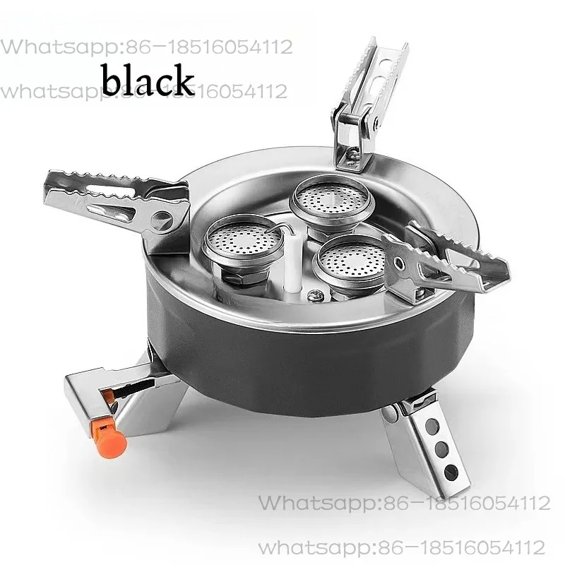 Outdoor Portable Three Core Furnace Folding Ultralight Burner Gas Stoves for Picnic Cooking Camp