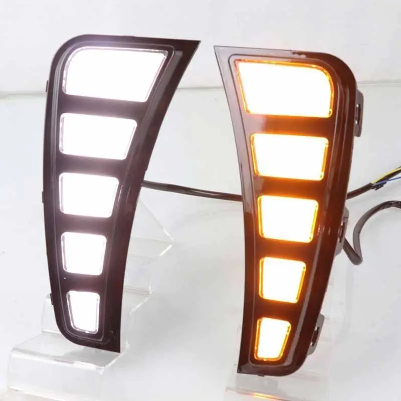 

SAAR Suitable for 2020-2021 Hyundai Sonata with Flowing Yellow Blue Tri-Color Daytime Running Lights Special for Specific Vehicl