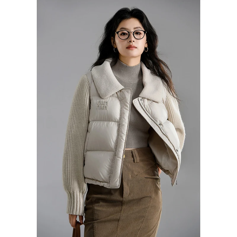 

Faionable вязаный джемпер с воротником-стойкой, женский воротник 2024, зимняя новинка, утягивающая универсальная верхняя одежда, корейский Sle