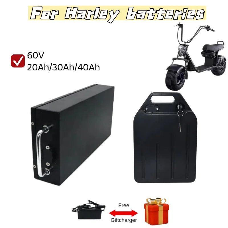 For Harley Battery 60V 20Ah 30Ah 40Ah Electric Motorcycle Lithium Battery Suitable For CityCoco Electric Scooter Battery