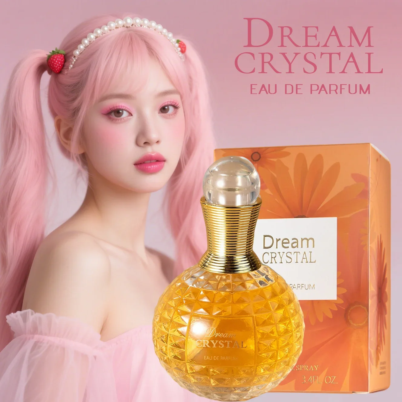 

100ML/3.4oz Spray Perfume with Fruity Floral & Aloe Vera Aroma Perfume for Women Alcohol-Free TSA Travel-Friendly, Lasting Scent