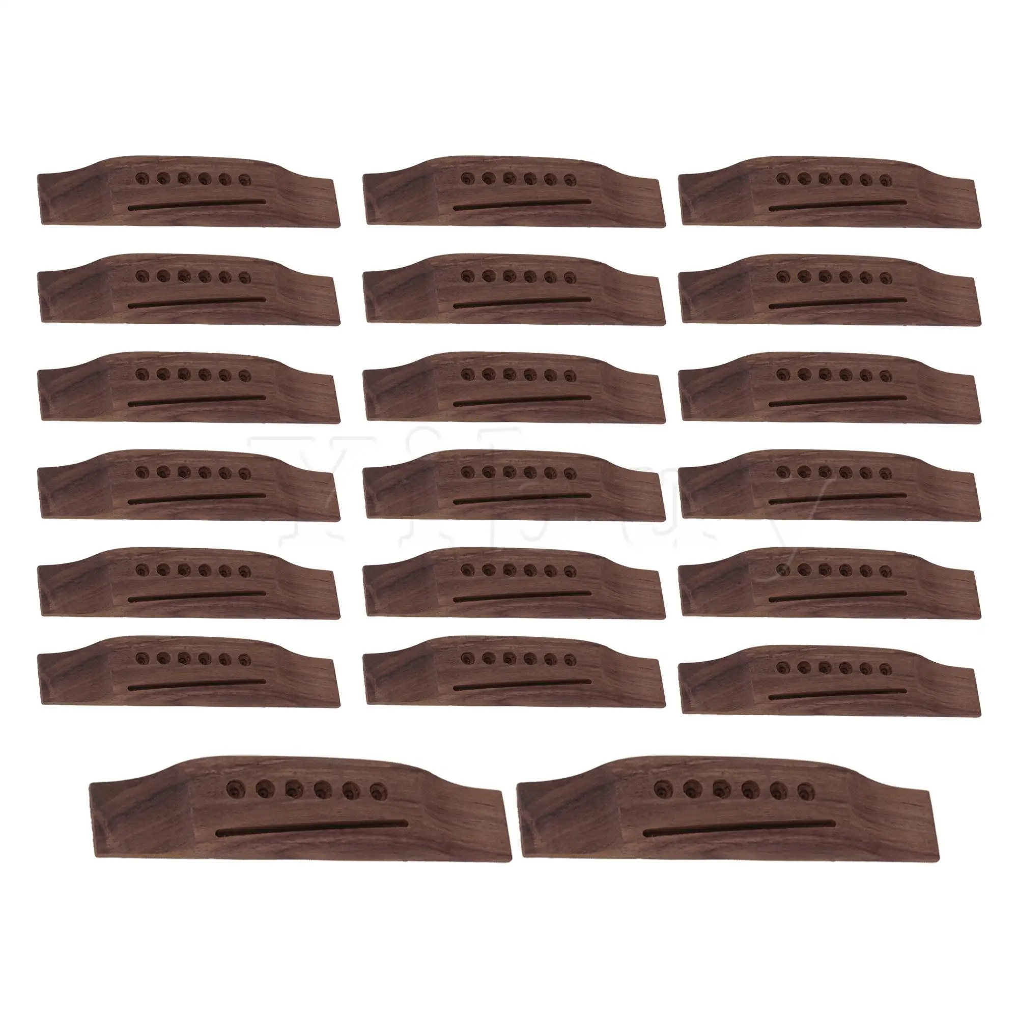 

Yibuy 20 Pcs 6 Strings Folk Guitar Tailpiece Bridge Saddle Replacement Part