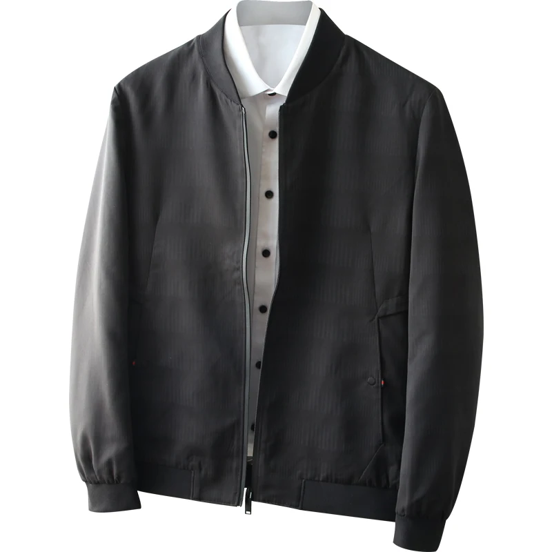 سترة رجالية عصرية بياقة بيسبول ملابس خارجية غير رسمية للتنقل في الخريف نمط جديد مقاس قياسي وأكمام طويلة رياح حضرية حديثة #2