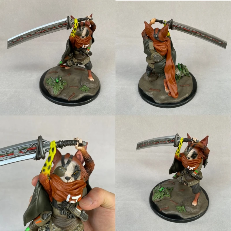 

22cm Genuine Loose Goods (No Box) Biomutant Raccoon Warrior Collectible Figurine Display - Model Toy Gift For Fans