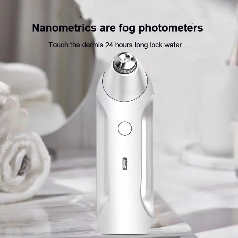 

Portable Airbrush Water Nebulizer Smooth Red Blue Light Skin Rejuvenation Oxygen Injector Oxygen Meter Facial Beauty Sprayer