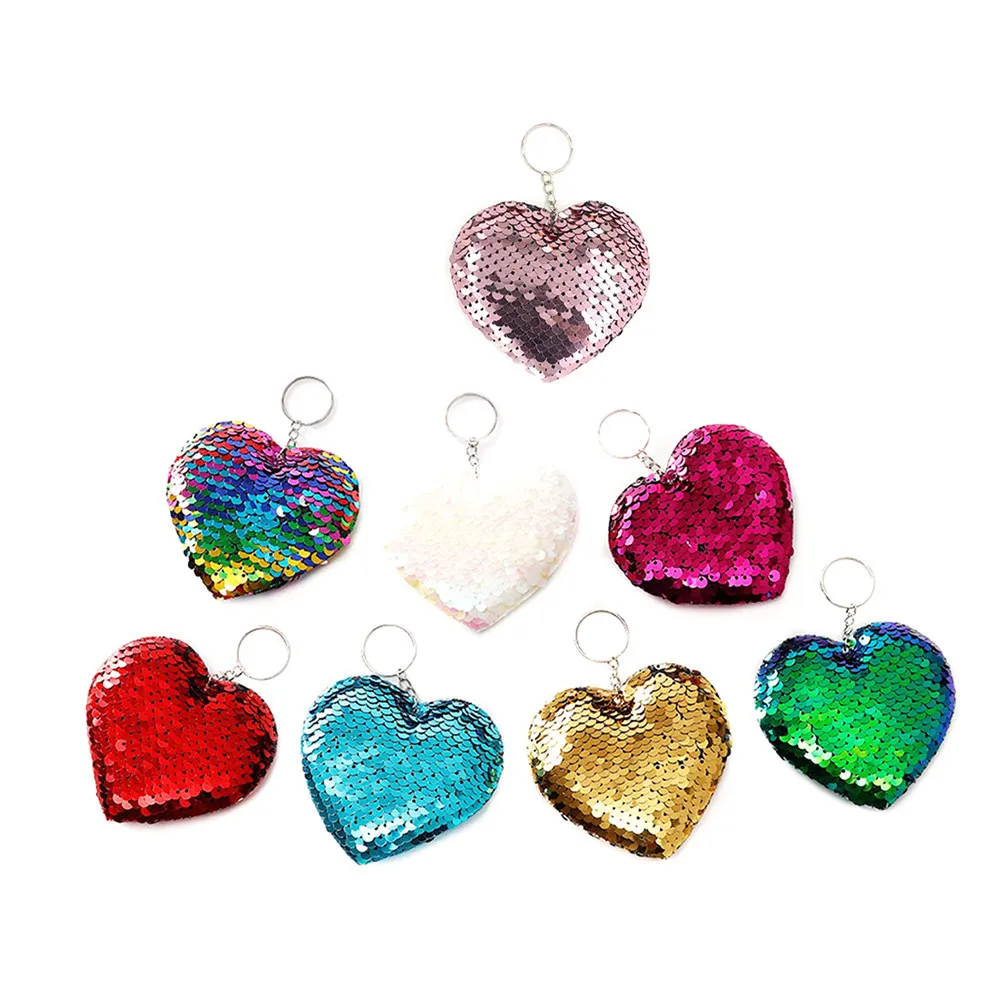 Key Bag Keychain Pendant Halloween Christmas Decorative Keychain Decorated Keychains Color Changing Sequins Goodie Bag Filler