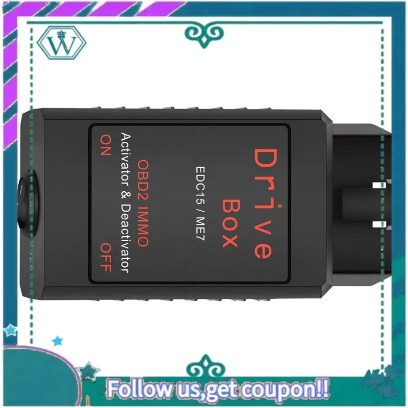 

AA92-Drive Box EDC15/ME7 OBD2 Деактиватор IMMO Activat OBD2 Drive Box IMMO Деактиватор Активатор Автомобильные аксессуары