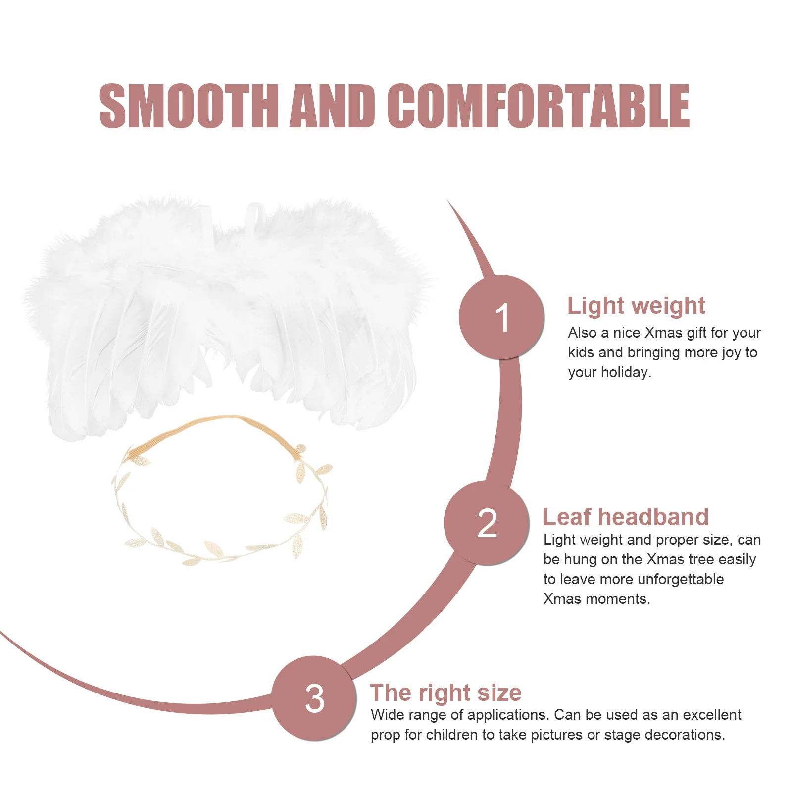 

1Set Leaves Headband Kids Christmas Costume Photo Prop Performance Party Kids Fairy Cosplay Decorative Props