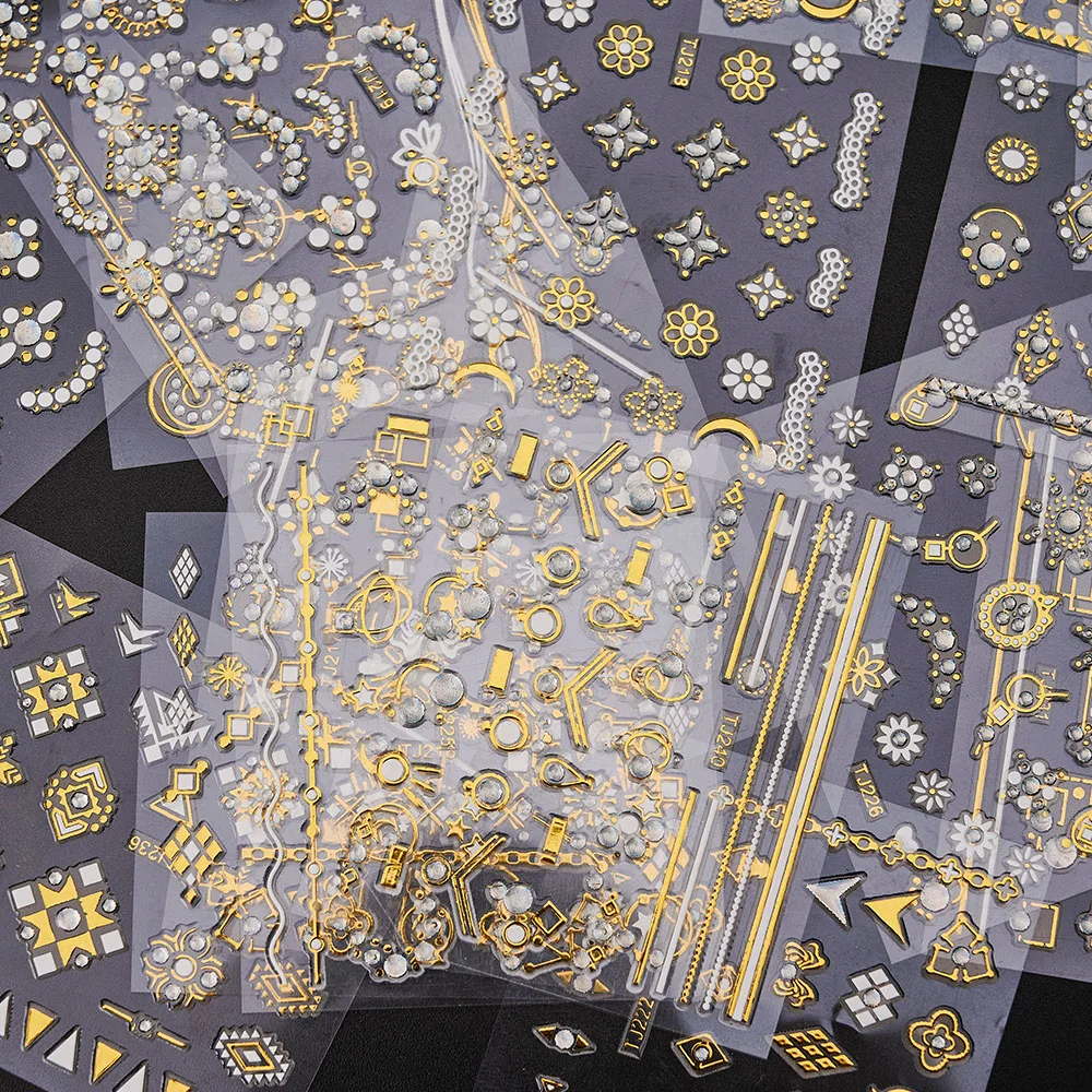 

30 листов золотые бронзовые наклейки для дизайна ногтей 6,5X5 см цветок лист маникюр дизайн ногтей переводные слайдеры наклейки DIY маникюр наклейки для ногтей