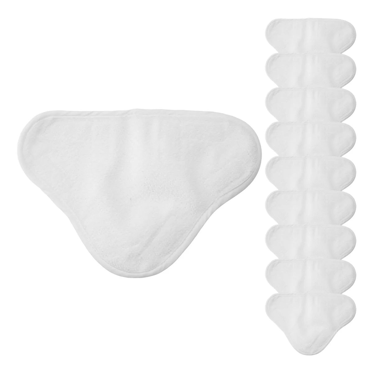 10 Pak pel uap pengganti bantalan kain mikrofiber untuk tarik segitiga