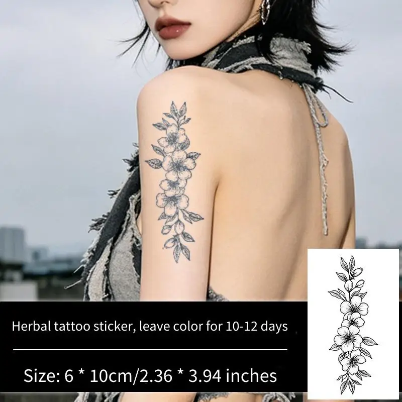 Tattoo Sticker Temporary Tattoo Fresh Waterproof Long Lasting Collarbone Small Arm Body Art for Men Women