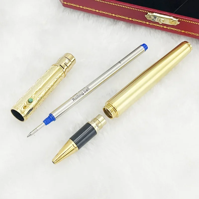 CT Classic Matte Metal Barrel Roller Ball Pen With Serial Number Writing Smooth Luxury Stationery