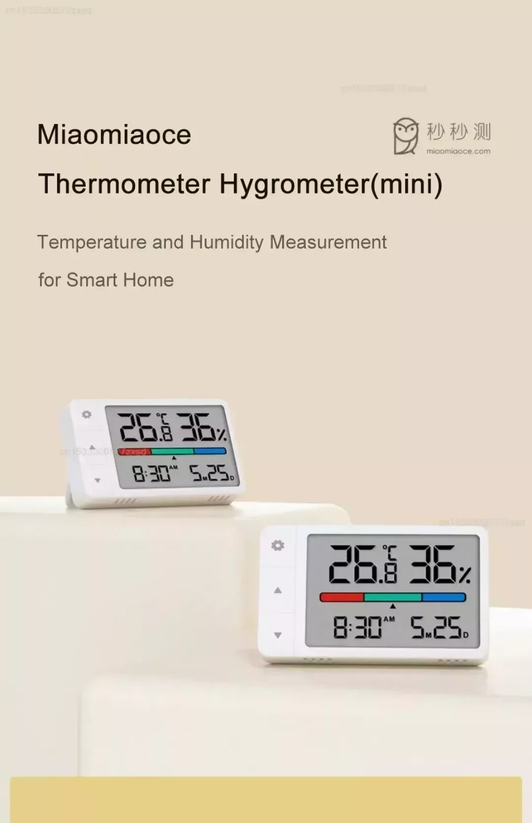 MiaoMiaoCe Intelligent Thermometer Hygrometer Meter Multi Function Clock Digital Display Weather Station Sensor for Home