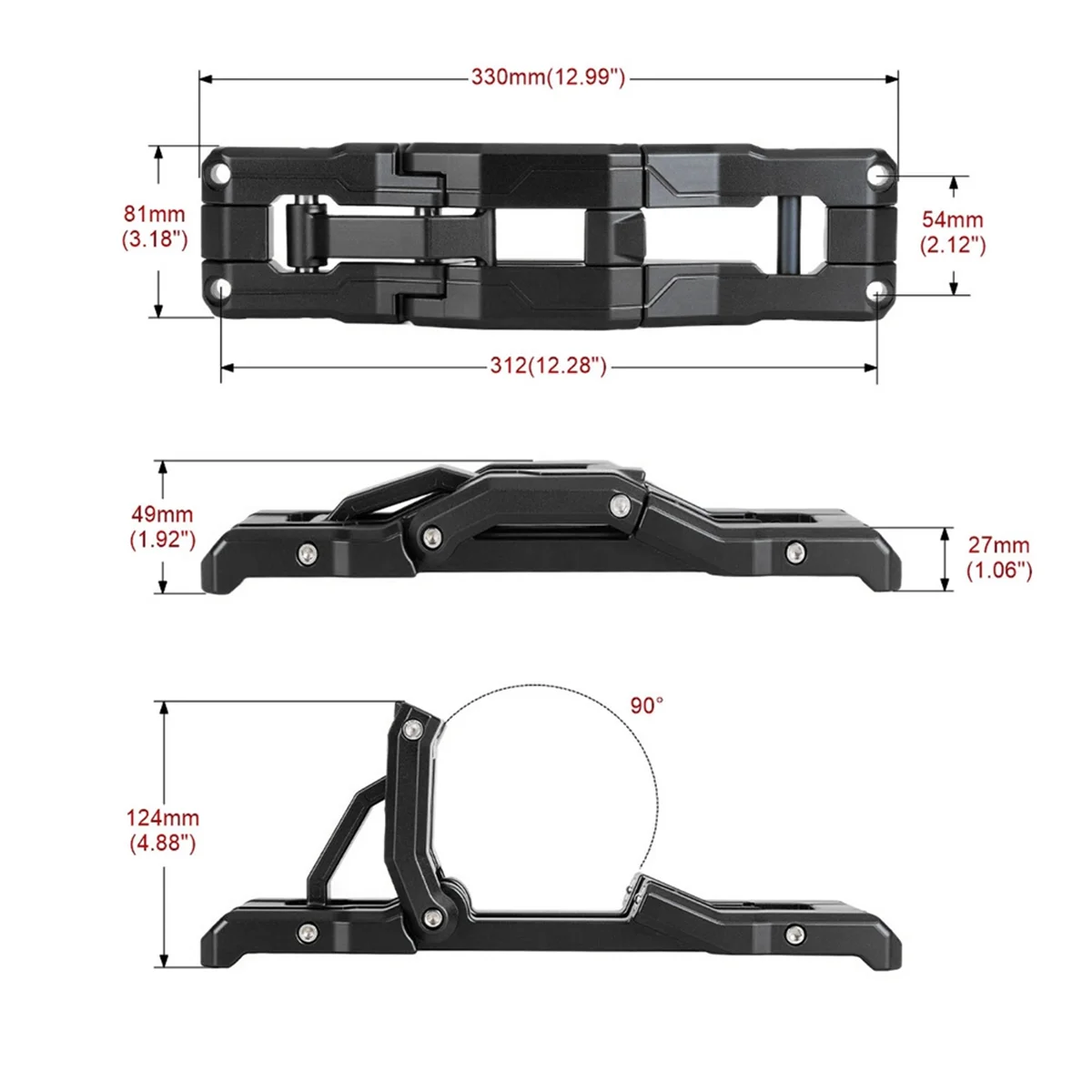 For Jeep Wrangler Jk Jku Jl Jlu 2007-2021 Car Folding Step Door Hinge Step Foot Pedal Foldable