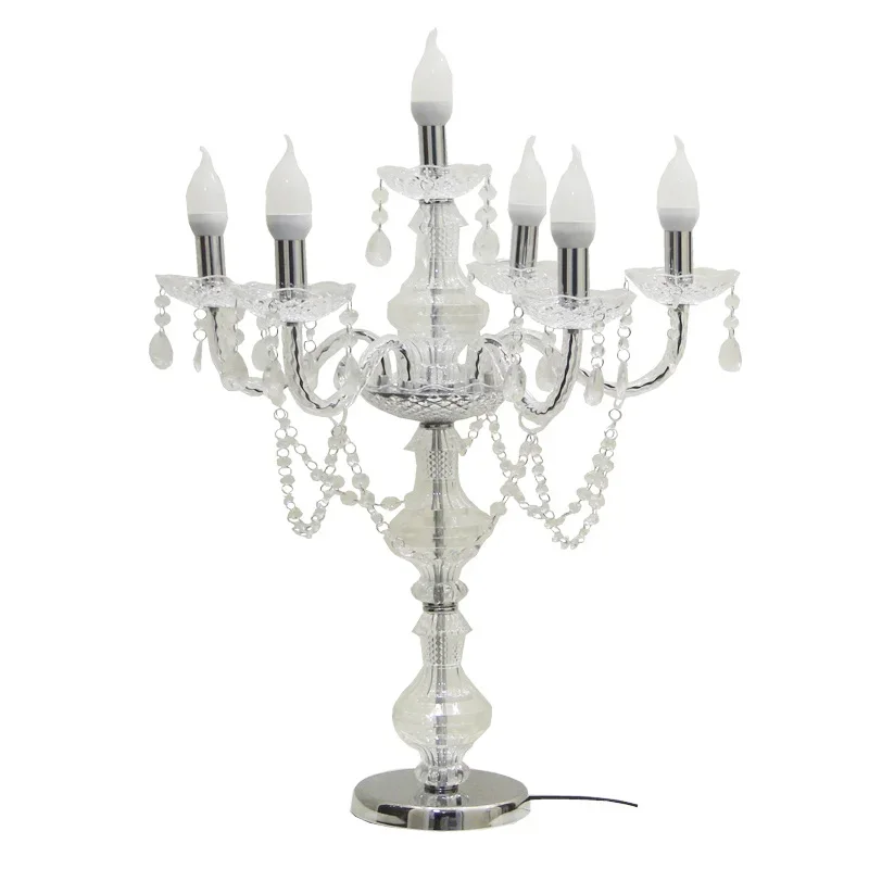 New acrylic transparent European lamp street lead luminous wedding props T-table photo area welcome area wedding decoration