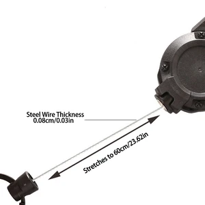 Makara kimlik rozeti geri çekilebilir çekme dayanıklı Çelik anti-hırsızlık tel Halat toka ile, kolay çekme, anahtarlık lastik bant, Araçları, Sportif, Anahtarlık, 12-En çok satılan, anahtarlık, yüzük-no. 11