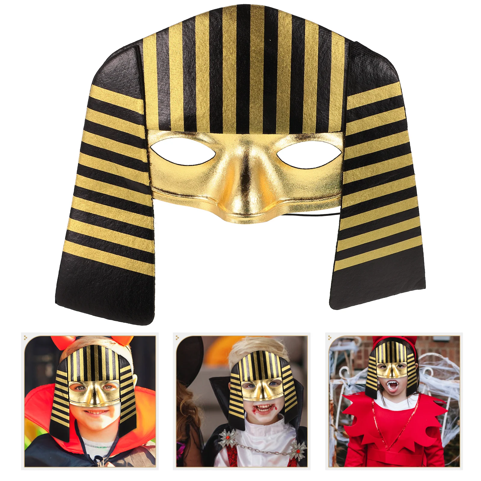 

Pharaoh Mask Egyptian Accessories Props Costumes Dress-up Face Masks Halloween Accessory Cloth Carnival