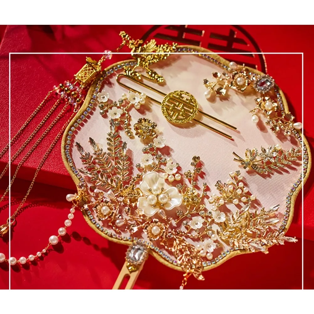 Group Fan Bridal Wedding DIY Material Pack Handmade Ancient Style Immortal Qi High end Product Xi Fan