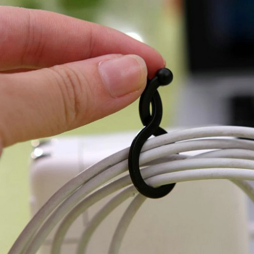 

40 Pcs Wire Winder Clamp Electrical Cord Holders Mini Small Clips Computer Organizer for