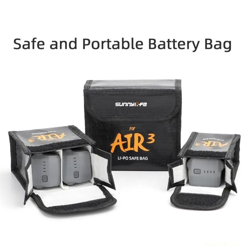 F62C Batteries Safe Fireproof Bag for AIR 3 Flight Essential Flight Accessories