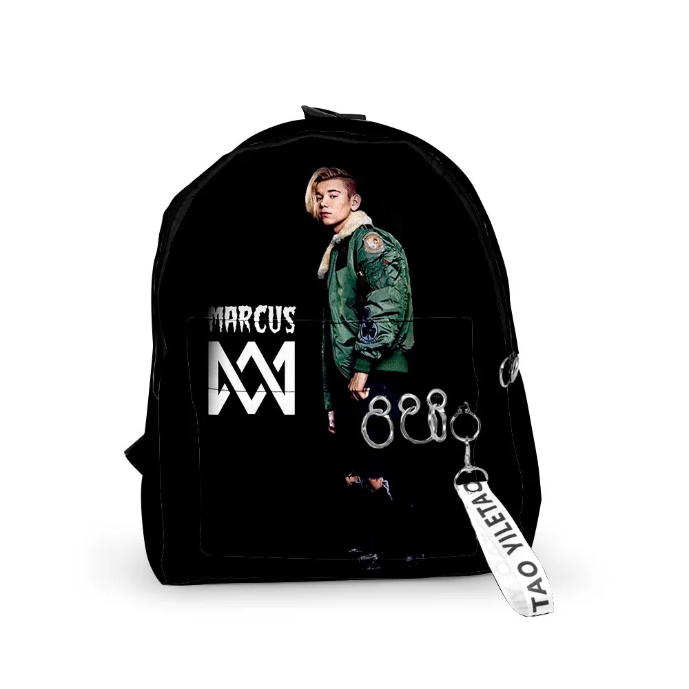 Hip Hop Youthful marcus & martinus School Bags Notebook Backpacks 3D Print Oxford Waterproof Key Chain Small Travel Bags