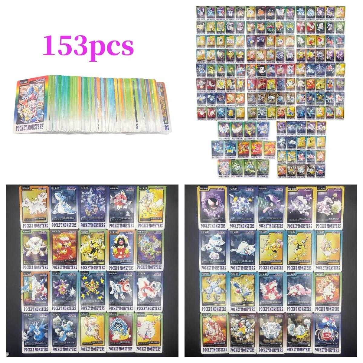 

153 шт. PTCG 1997 карманные моносты Charizard Blastoise Eevee DIY самодельная одиночная карта классическая игра аниме-карта подарочная игрушка