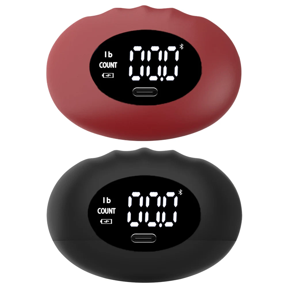 جهاز اختبار قوة القبضة، جهاز تدريب القوة الرقمي القابل لإعادة الشحن، مقياس قوة اليد من السيليكون، شاشة LED لتدريب القوة