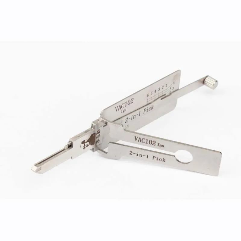 

LISHI VAC102 IGN VAC 102 Специальное зажигание 2 в 1 для Renault Набор плоских фрезерных кирок Набор инструментов для открытия Инструменты