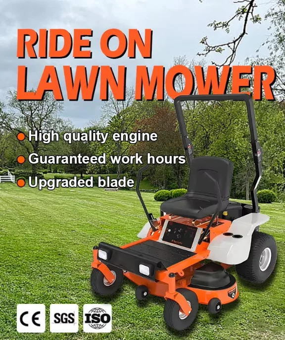 Grass Cutter Zero Turn Lawn  Heavy Duty Ride-on Mower Fabric Deck Gas Power Adjustment Industrial Cordless Zero-turn lawn mower