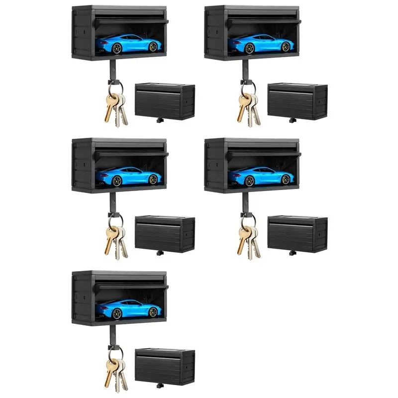 

Настенный держатель для ключей от автомобиля (5 шт.), с открывающейся дверцей, для небольших гаражей