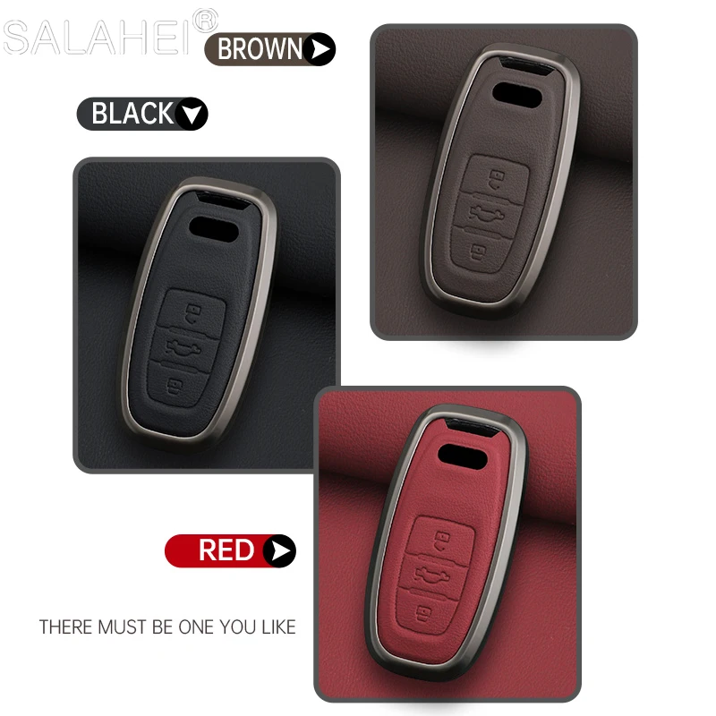 Zinc Alloy Car Key Case Cover Protector Shell Fob For Audi A1 A3 8V A4 B8 B9 A5 A6 C7 A7 A8 Q3 Q5 Q7 S4 S6 S7 S8 R8 TT Accessory