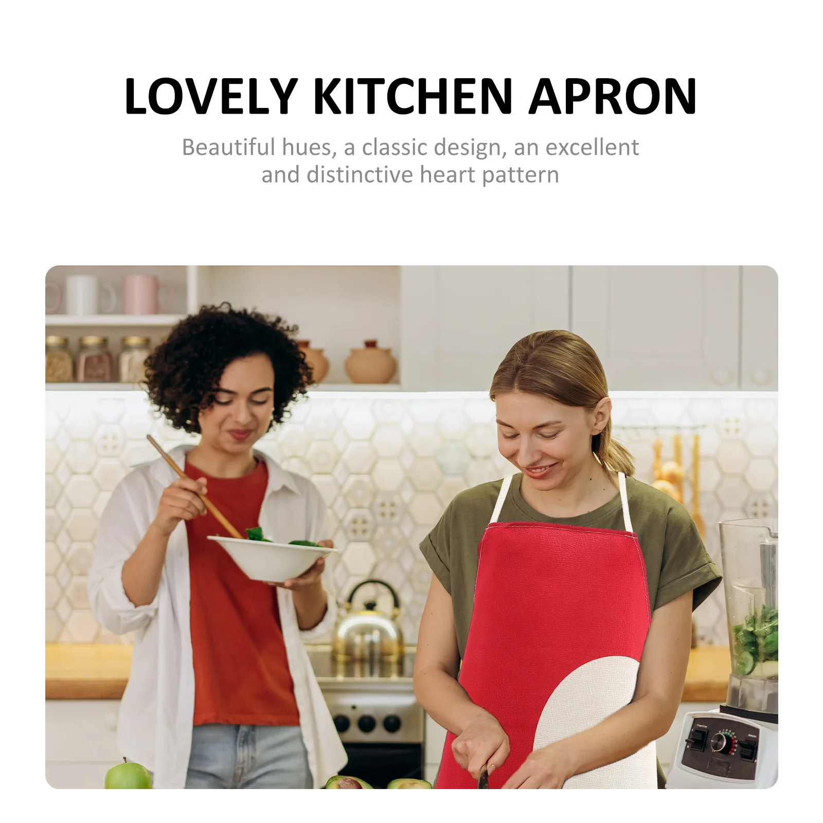 

For Couples Lovely Kitchen Couple Waterproof Wear-Resistant Cooking Apron Household Apron Home Accessory