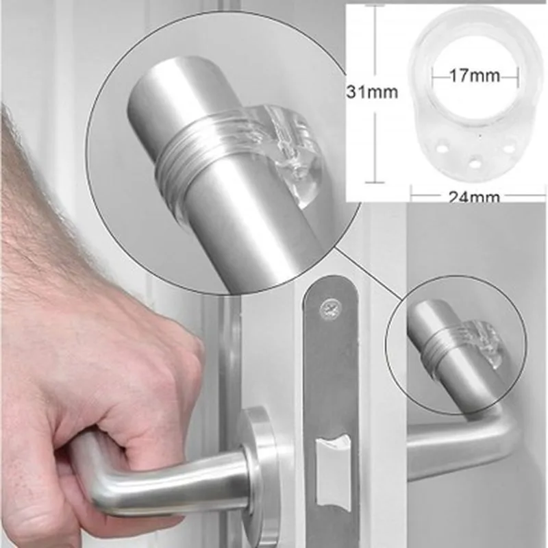 Hot Sale Transparent Protectors Door Handle Bumpers Buffer Guard Stoppers Silencer Crash Pad Doorknob Lock Protect Walls